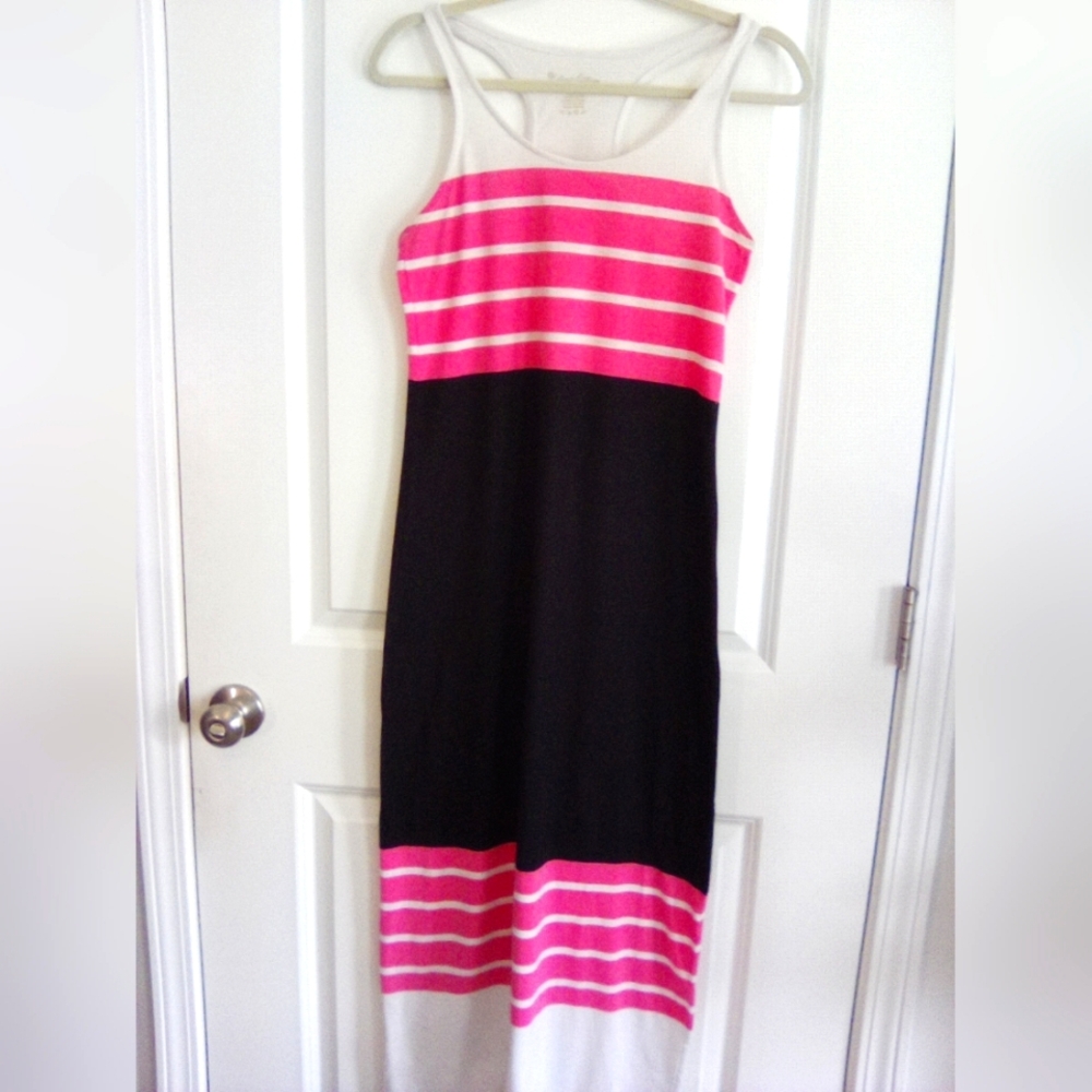 Womens long stripe maxi dress size large